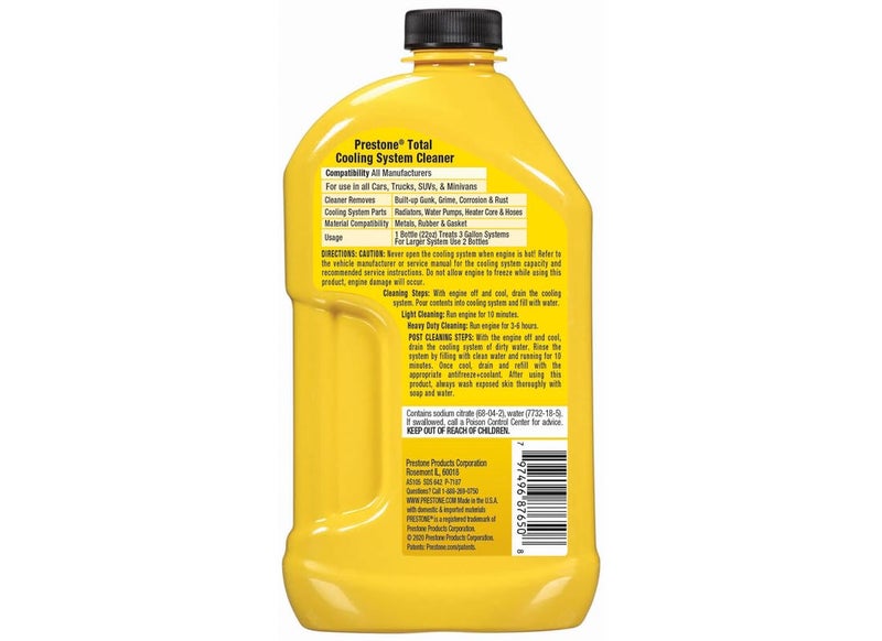 Prestone AS105 Total Cooling Syststem Cleaner for Radiator, Heater Core, and Hoses, 22 oz., 1 pack , (Packaging May vary) - Image 3
