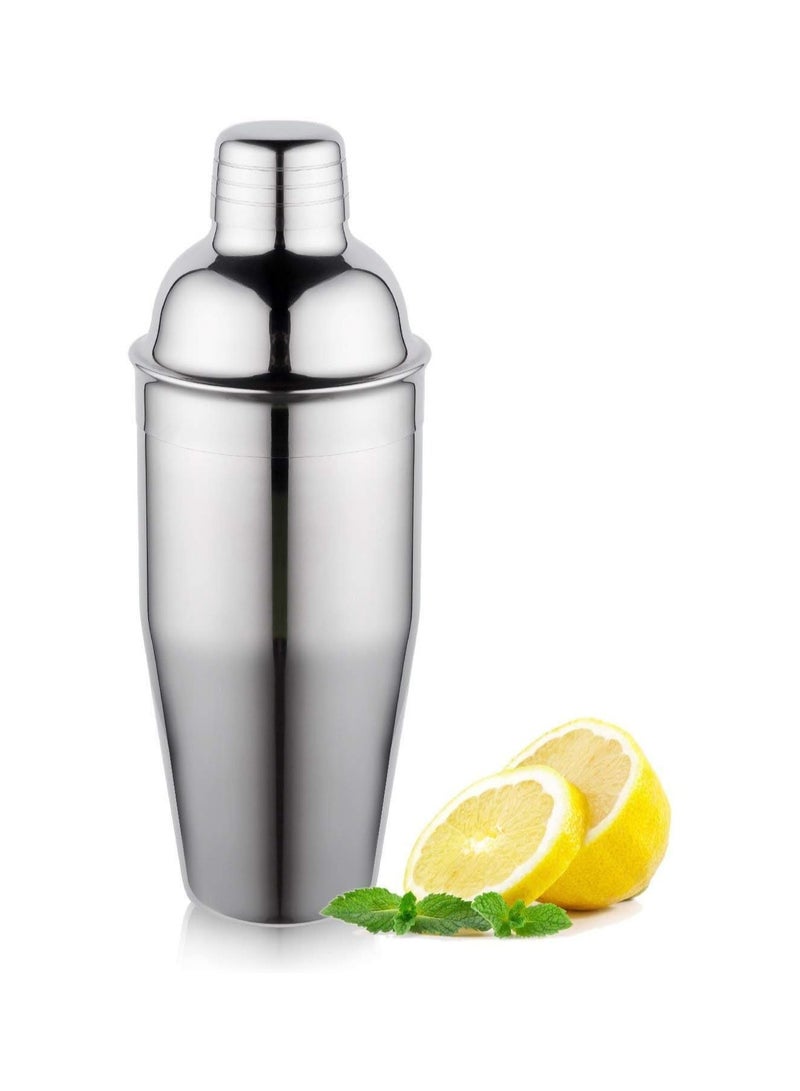 بلومنغ تايم مجموعة أدوات خلط الكوكتيل المنزلية من 6 قطع من الفولاذ المقاوم للصدأ، سعة 550 مل، فضي - Image 2