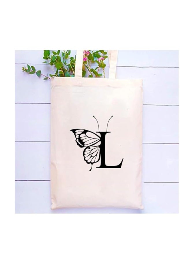 برينت شوب فور مي حقيبة حمل قطنية بحروف كبيرة - مثالية للسفر المستدام - مثالية للبقالة القابلة لإعادة الاستخدام وحقائب السفر - حقائب حمل للنساء - Image 2