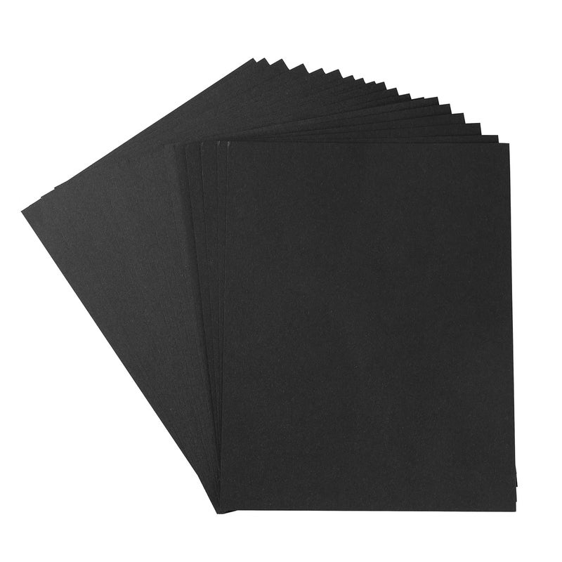 Wishop 20 Sheets Colored Thick Paper Cardstock Blank for DIY Crafts Cards Making Halloween Invitations Scrapbook Supplies Black 85 x 11 inches