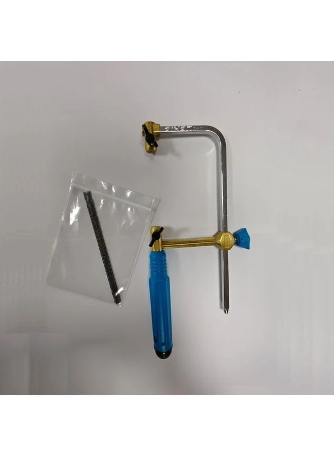 Japanese Coping Frame Hand Saw Set With 8 Blades 400 Size Woodworking Tool - Image 1