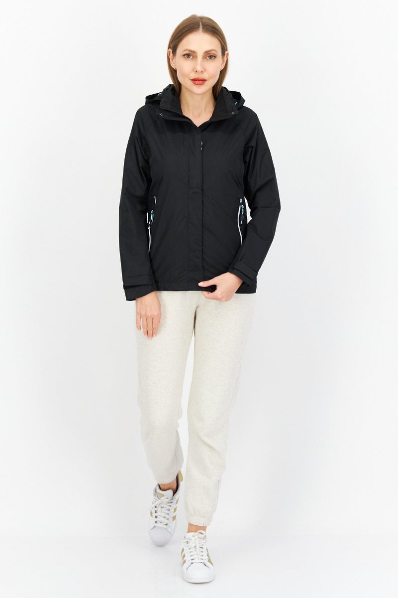 Trespass Women Brand Logo  Windbreaker Jacket, Black - Image 3