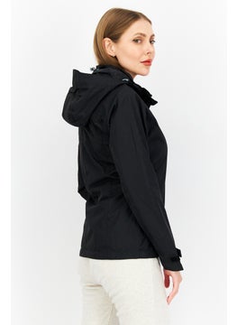 Trespass Women Brand Logo  Windbreaker Jacket, Black  - Image 4