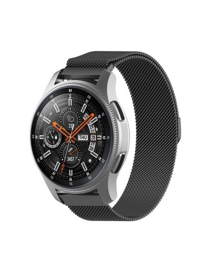 Generic - Replacement Strap For Huami Amazfit GTS 20mm / Bip U Pro Milanese Magnetic Metal Watch Band Black - Image 1