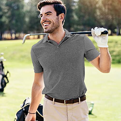 MCPORO Golf Polo Shirts for Men Casual Moisture Wicking Men's Polo Shirts Quick Dry Short Sleeve - Image 2