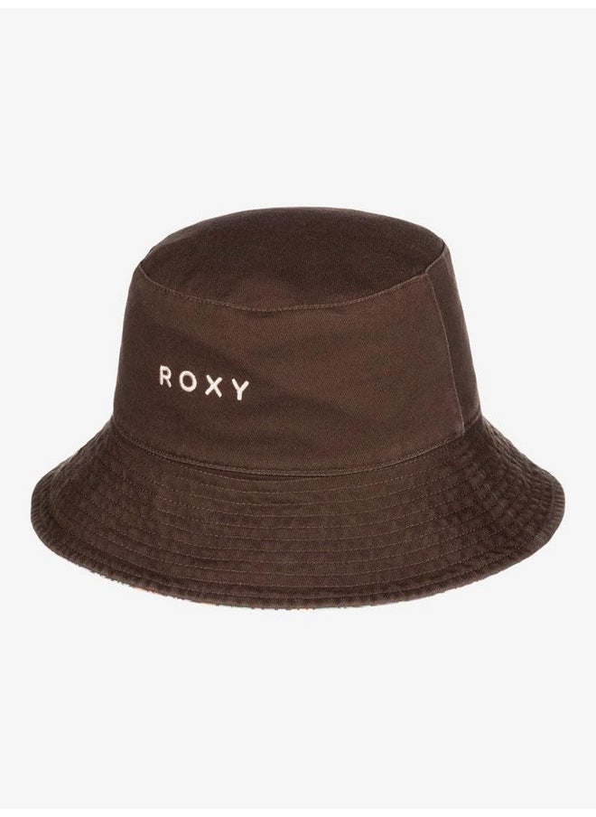Roxy - Women'S Jasmine Paradise Reversible Bucket Hat Root Beer All About Sol Mini - Image 1