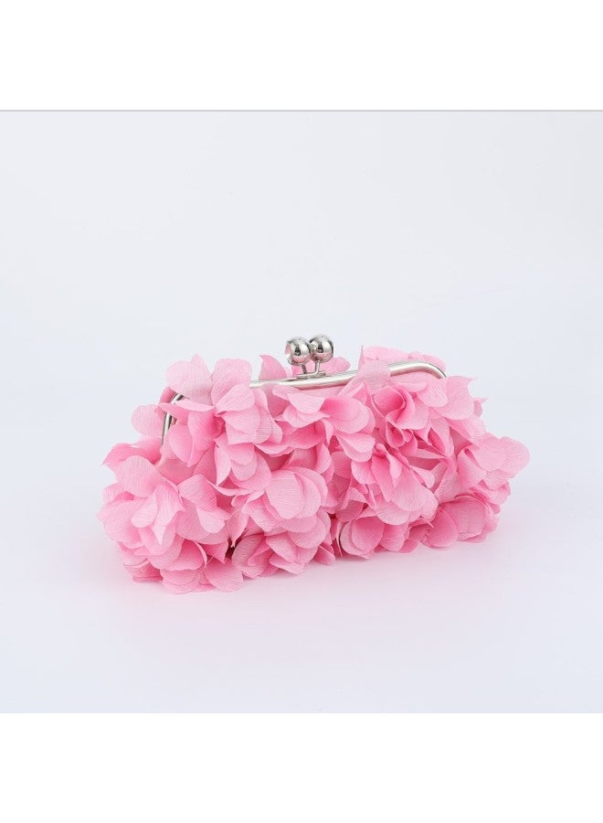 Sweet Fresh Petal Bag Women's Handbag Three-dimensional Flower Crossbody Shoulder Bag Dress Bag Hanfu Cheongsam Bag-Color:Dark Blue  - Image 3