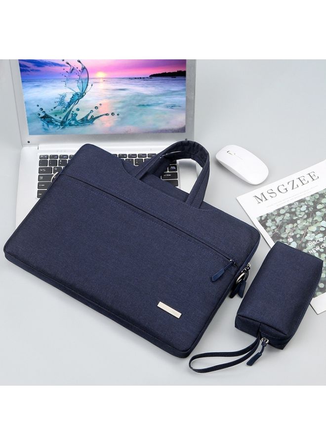 BURAQ Handbag Laptop Bag Inner Bag with Power Bag, Size:14 inch(Dark Blue)  - Image 1