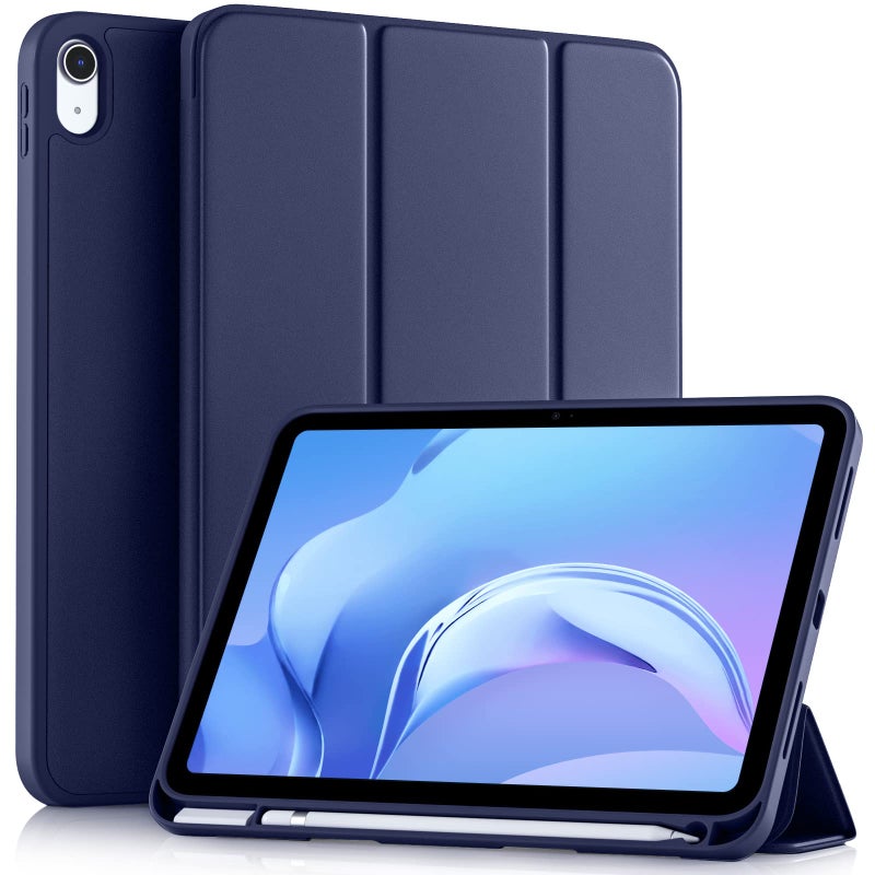 Akkerds Compatible with iPad A16 11th Generation Case 11 Inch 2025 for iPad 10th Generation Case 109 Inch 2022 with Pencil Holder Slim Trifold Stand Protective Cover with Soft TPU Back Navy - Image 2