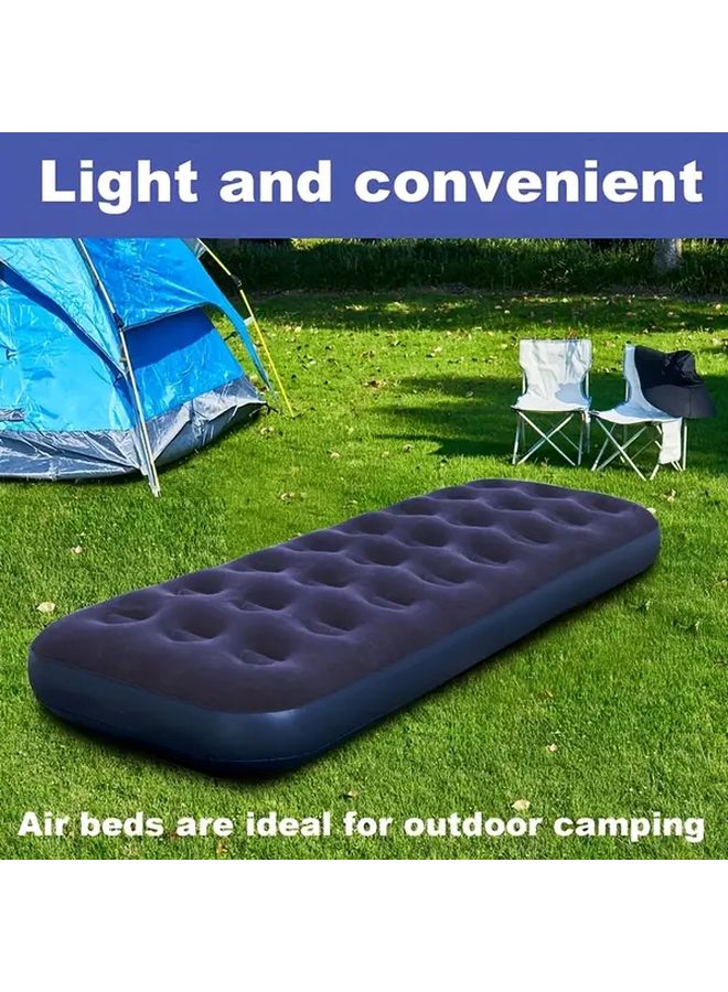 Kingcamp Queen 4 Person Inflatable Air Mattress Portable Rectangular Camping Sleeping Pad Blue 80 By 60 By 9 Inches Durable Pvc No Electricity Needed Lightweight Easy Setup For Home Outdoor Beach Travel Parties Gifts Compact Design Camping Essentials - Image 3