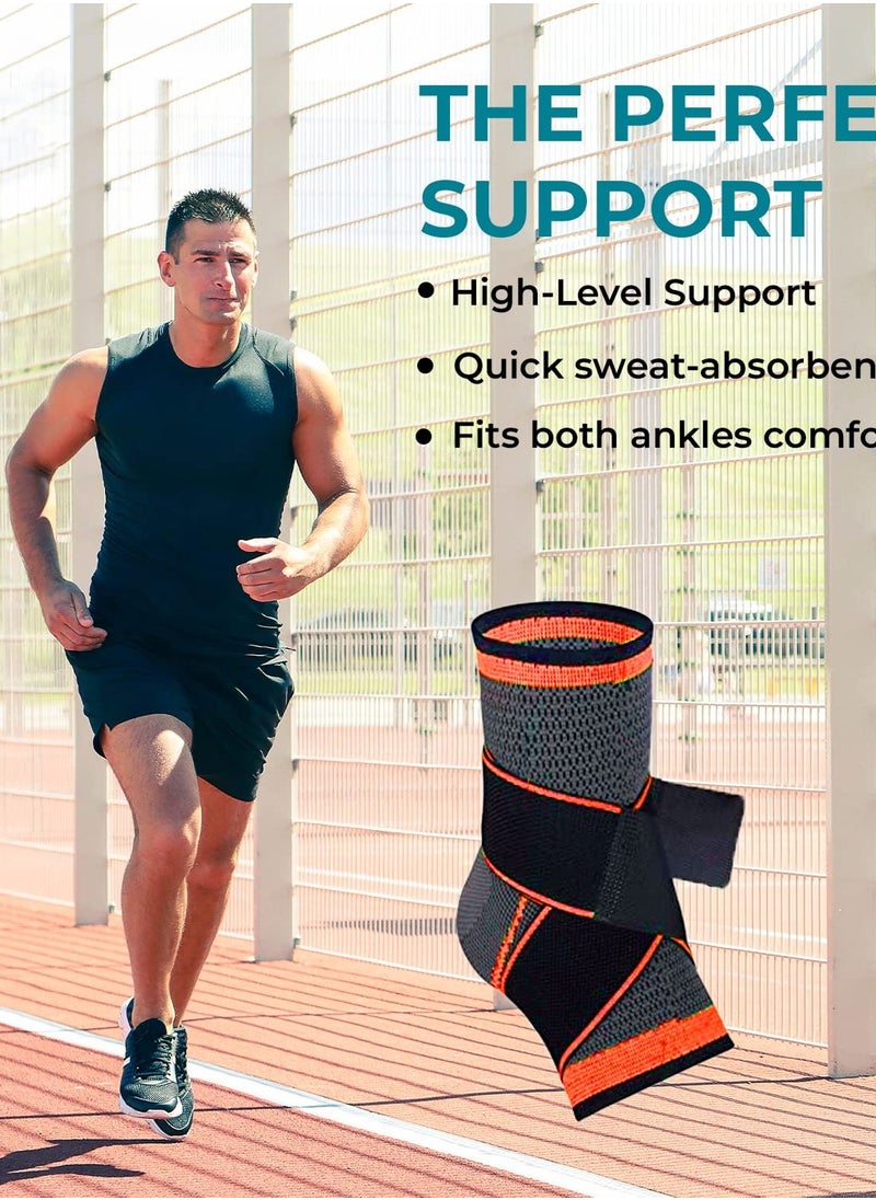 Eleish Ankle Support Brace – Compression Strap for Pain Relief & Injury Recovery – Adjustable, Free Size  - Image 2