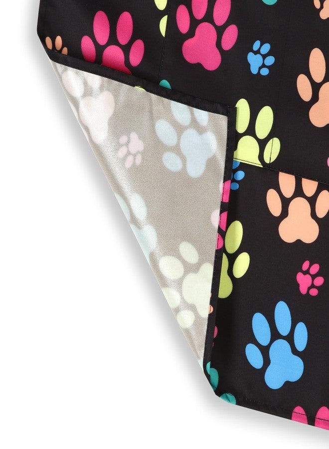 Plum Hill Plus Size Waterproof Dog Grooming Apron, Groomer Aprons, Smocks for Women, XL Cute Paw Prints - Image 4