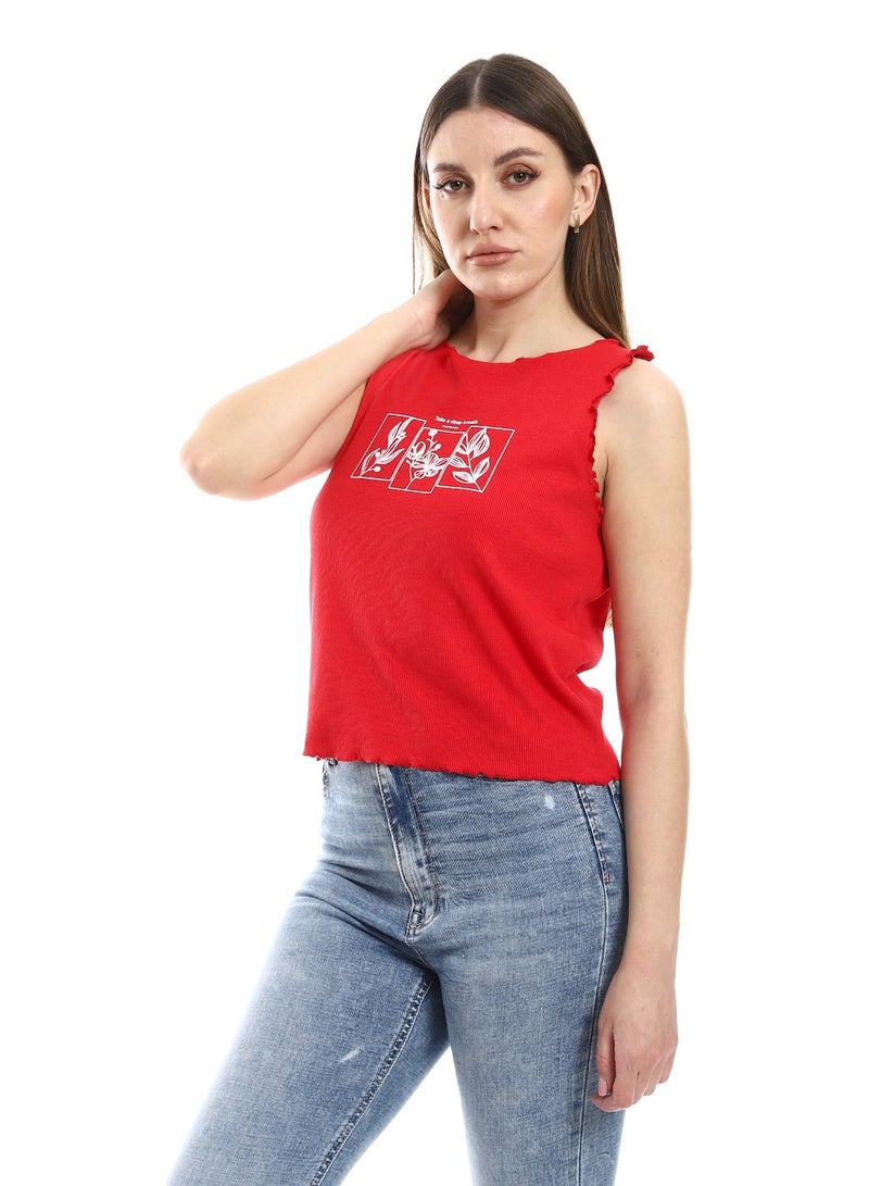 REDCOTTON Red Cotton,Women's Cotton Crop Top, Comfortable & Stylish-red  - Image 2