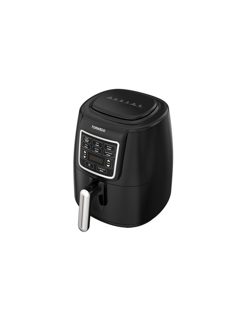 قلاية هوائية بدون زيت تورنيدو 1550 وات 4 لتر شاشة LED أسود × سيلفر THF-1554D-XL-BS