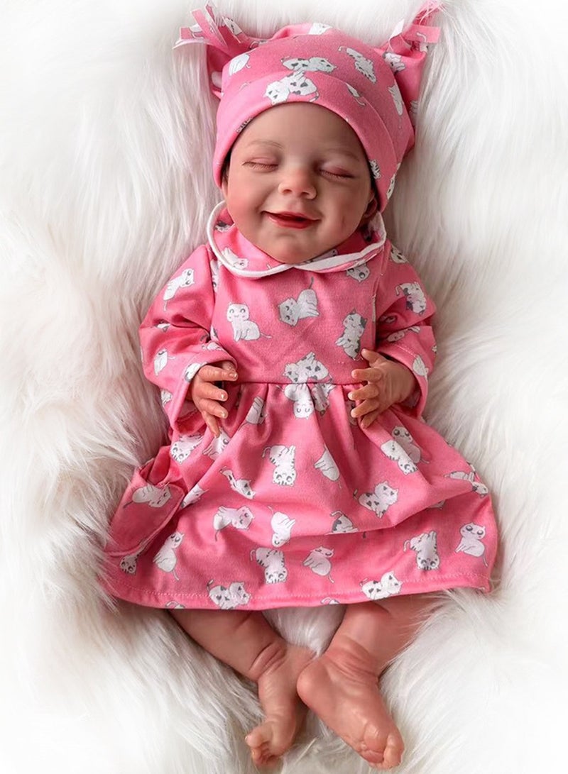 Full Vinyl Body Sleeping Reborn Baby Doll 45 cm with Clothes - Image 1