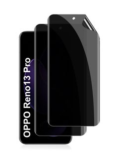 جنرال حامي شاشة الخصوصية لجهاز OPPO Reno 13 Pro 5G للشاشة المرنة، 2 قطع، حامي شاشة الخصوصية المضاد للتجسس مع حواف سوداء.  - Image 1