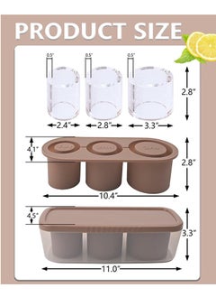 XiuWoo Ice Cube Tray for Stanley Cup,Ice Mold with Lid & Bin for 30&40 oz Stanley Tumblers Accessories,Easy Release Silicone Ice Maker for Ice Drink,Juice  - Image 4