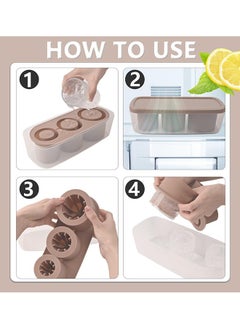 XiuWoo Ice Cube Tray for Stanley Cup,Ice Mold with Lid & Bin for 30&40 oz Stanley Tumblers Accessories,Easy Release Silicone Ice Maker for Ice Drink,Juice  - Image 5