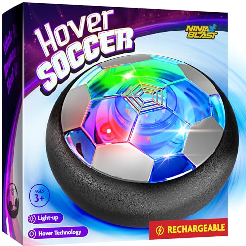 Ninja Blast Hover Soccer LightUp Ball Birthday Gift for Boys Indoor Toy Games Kids Gifts for Age 5 6 7 8 9 10 11 12 Years Old Boy Toys for Age 3 Years and Up - Image 1