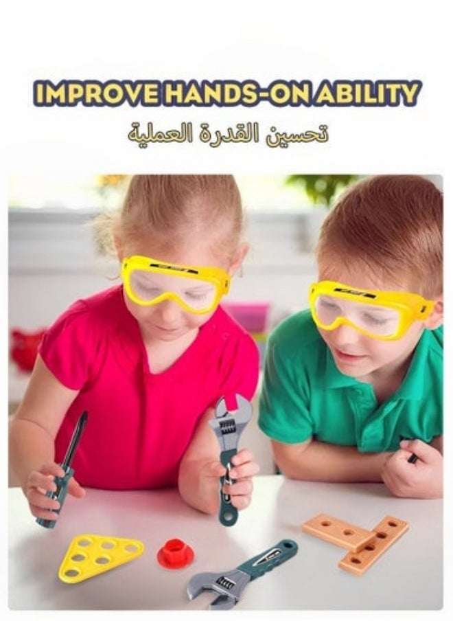 26-Piece Kids Pretend Play Tool Set ,Pretend Play Disassembly Tool Kit
