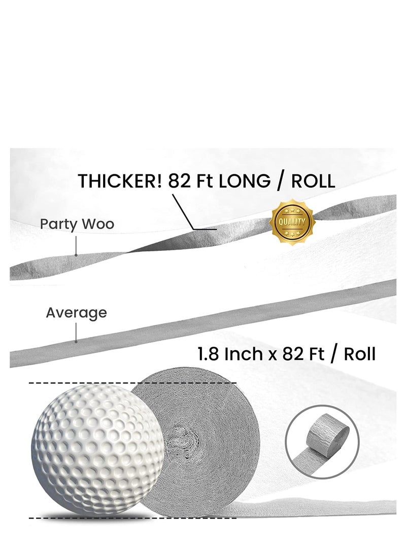 شرائط ورقية كريب عبوة من ذهب معدني وفضة وذهب وردي لزينات الحفلات زينات عيد الميلاد زينات الزفاف 9 لفات - Image 5