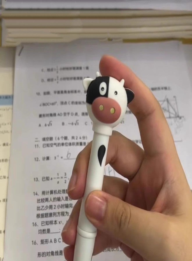 AKV Cow Pen with Mooing Sound and Led Light, Cute Cow Print Pens, Black ink refill, Funny Cow Gifts for Women Girls Kids (3Pcs) - Image 3