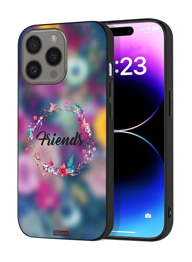 Tolwak Apple iPhone 15 Pro Protective Case Cover Friends In Flowers Ring Art - Image 1