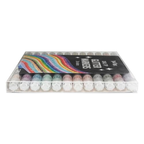 Brea Reese: Dual Tip Markers - Glitter 12ct - 24 Sparkling Colors, Professional Quality, Water-Based Ink, Adults Art Supplies, Crafts & Scrapbooking - Image 5
