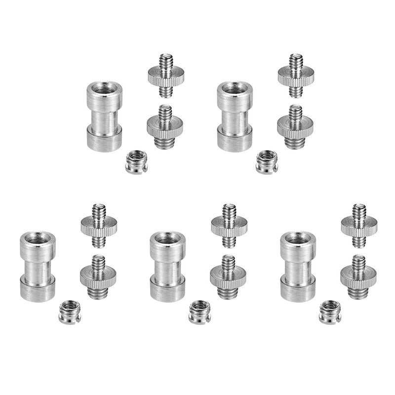 محول طابورة مقوسة من 1/4"-20 إلى 3/8"-16، مجموعة تثبيت مقوسات (مثبت بطانة انكمام أنثوي مصبوب) لخلية الكاميرا والسيقان الواحدة لركوب الكاميرا ورأس الكرة وقاعدة ضوء الفلاش ورف الكتف - Image 4