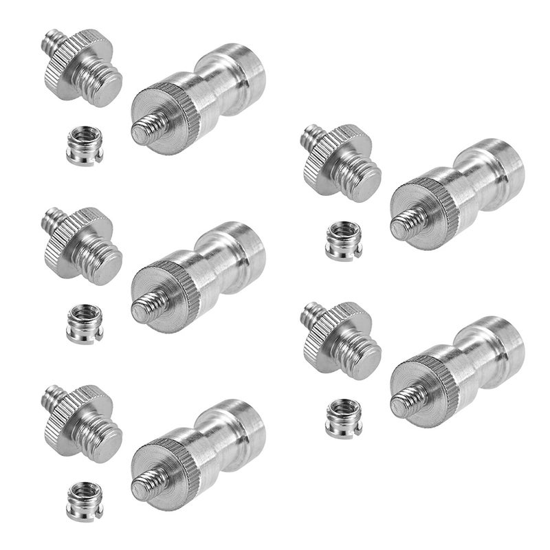 محول طابورة مقوسة من 1/4"-20 إلى 3/8"-16، مجموعة تثبيت مقوسات (مثبت بطانة انكمام أنثوي مصبوب) لخلية الكاميرا والسيقان الواحدة لركوب الكاميرا ورأس الكرة وقاعدة ضوء الفلاش ورف الكتف - Image 5