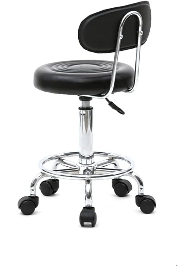 Modern Adjustable Swivel Bar Stool with Backrest – PU Leather Counter Chair for Kitchen, Dining & Living Spaces - Image 2