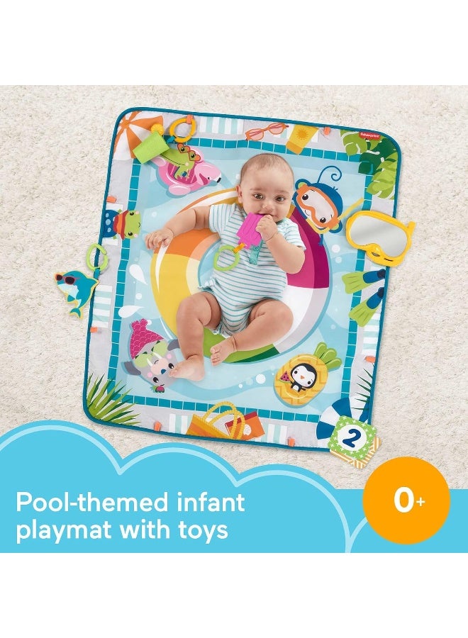 Fisher-Price Dive Right In Activity Mat, Baby Playmat With Toys - Image 5