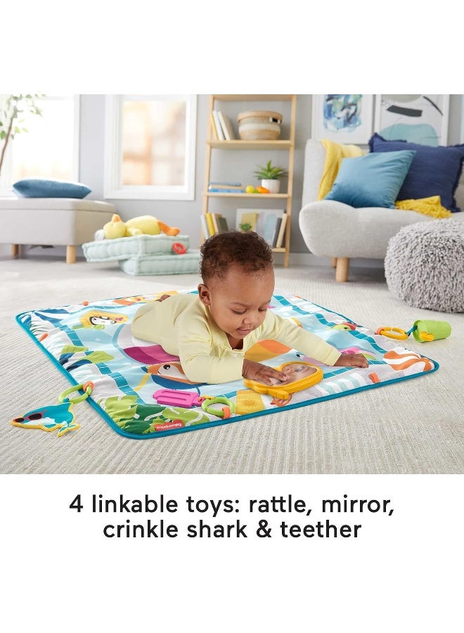 Fisher-Price Dive Right In Activity Mat, Baby Playmat With Toys - Image 3