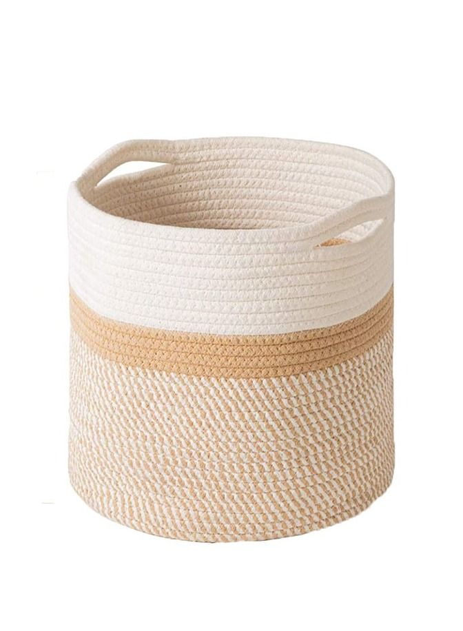 Y&D Multi-Functional Cotton Rope Woven Storage Basket 28*28cm - Image 1