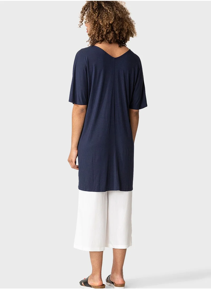 INDISKA V-Neck Knitted Tunic