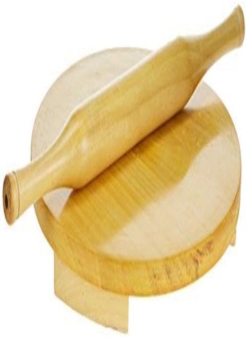 Raj Wooden Rolling Pin And Board Set, 10 Inch , Wooden, Wcb010,Chakla Belan, Roti Roller, Chapati Maker, Roti Maker, Tortilla Roller