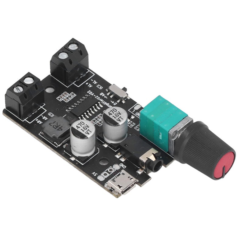 Mini Amplifier Board 4 Ohms 5W-50W Stereo With Button Control - Dual Speaker Output Mini Power Amplifier Board Class AB/D Switching for Home Audio - Image 1