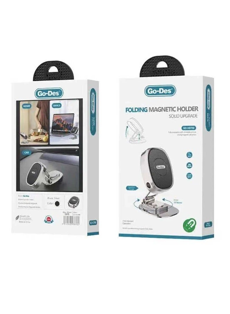 GO-DES GD-HD788 Folding Magnetic Holder Solid Upgrade Cable Line Storage 360 Rotation Strong Magnetic - Image 1