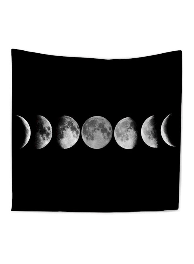 بساط حائط مزخرف ومتعددة الوظائف بتصميم خسوف القمر أسود/ أبيض 150X130Ø³Ù†ØªÙŠÙ…ØªØ± - Image 1