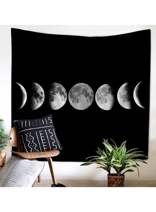 بساط حائط مزخرف ومتعددة الوظائف بتصميم خسوف القمر أسود/ أبيض 150X130Ø³Ù†ØªÙŠÙ…ØªØ± - Image 3