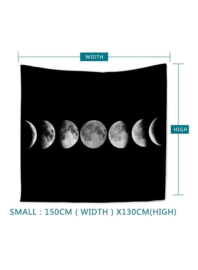 بساط حائط مزخرف ومتعددة الوظائف بتصميم خسوف القمر أسود/ أبيض 150X130Ø³Ù†ØªÙŠÙ…ØªØ± - Image 2