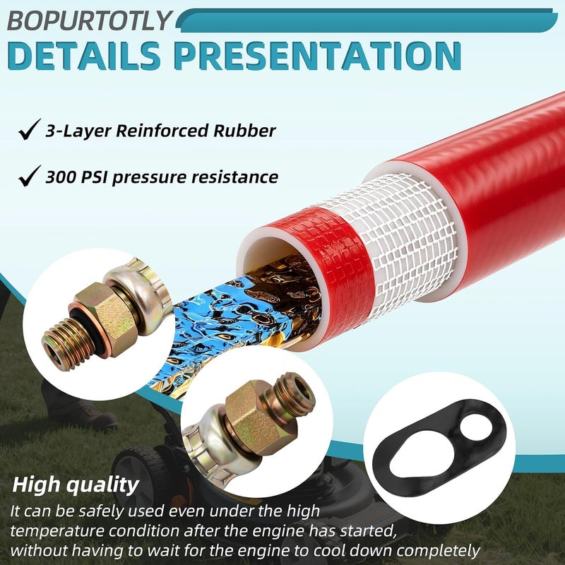 Bopurtotly Oil Drain Hose - HON1010 For Kohler CS4, CS6 For Honda GX110, GX120, GX160, GX200 with 10mm oil drain port (1) - Image 3