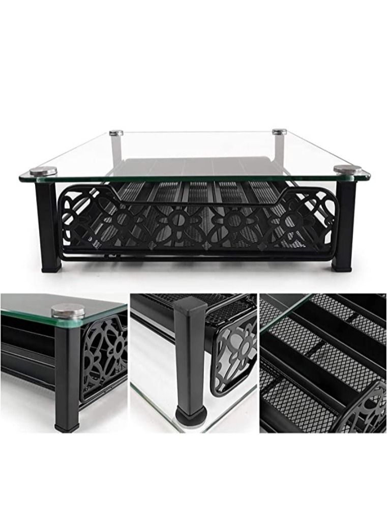RECAPS Capsule Storage Drawer for multi-brand (Nespresso Originalline/Dolci Gusto/k cup/illy) (Glass Top, Grid Door) - Image 5