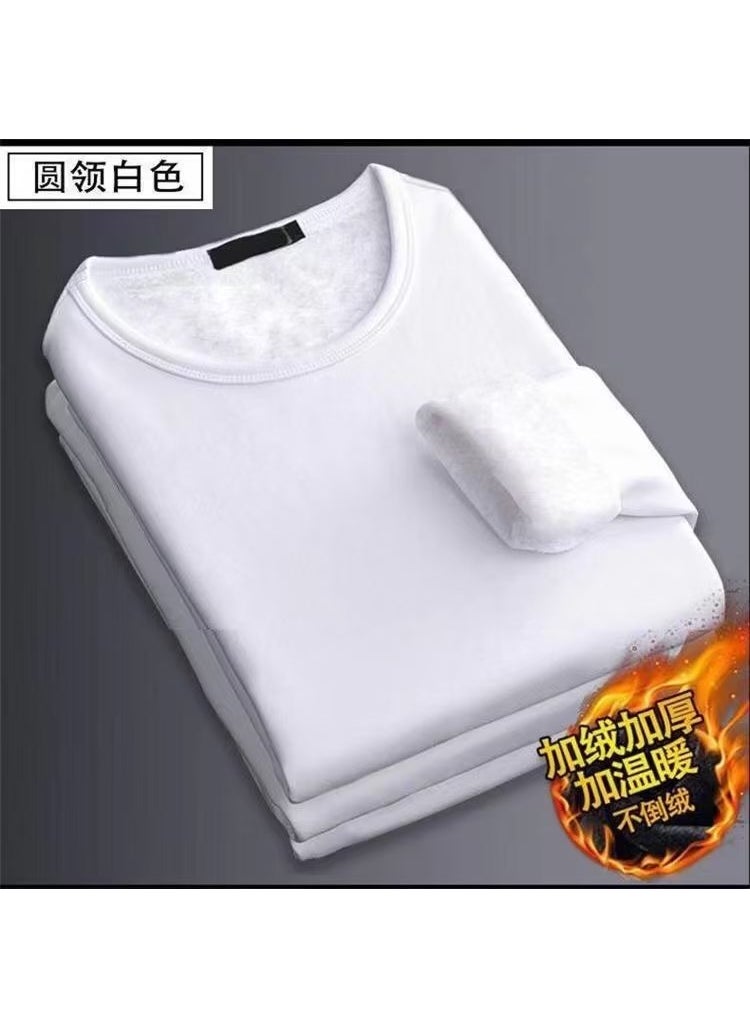 Generic Thermal Velvet Undershirt Mens Fleece Lined Warm Base Layer B01 Black  - Image 3