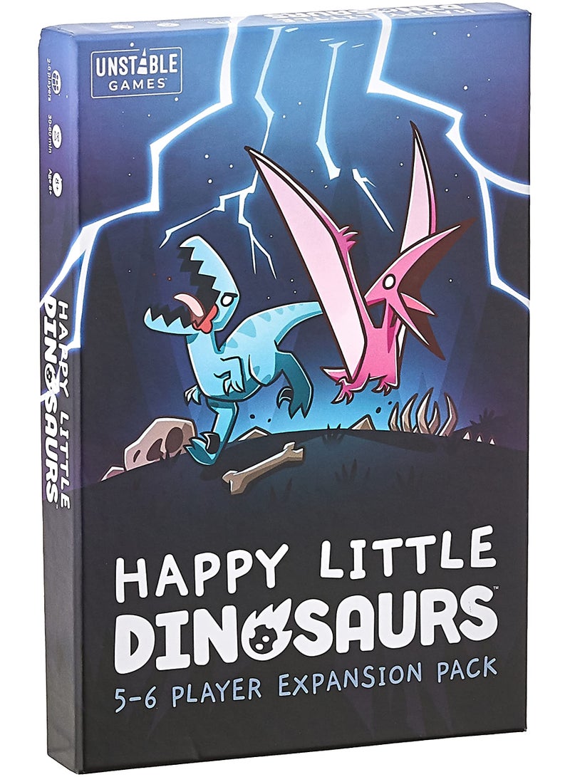 NIBEMINENT Happy Little Dinosaur: 5-6 Player Expansion Pack - A cute card game suitable for children, teenagers, and adults - Save the disasters in life! - 5-6 players, 8 years old and above - Suitable for game nights - Image 1