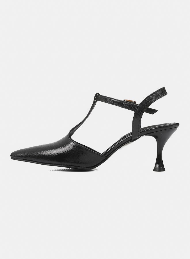 XO Style Elegant Smoky Women's Heeled Shoes with Pointed Toe and Stylish Block Heel  - Image 4