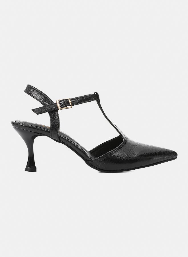 XO Style Elegant Smoky Women's Heeled Shoes with Pointed Toe and Stylish Block Heel  - Image 1