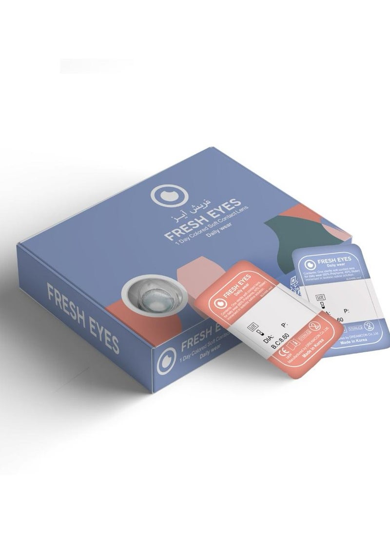 FreshEyes - Daily Color Contact Lenses for Girls and Women Natural and Calm Colors Eye Expansion Diameter 14.2 Sandy - Image 1
