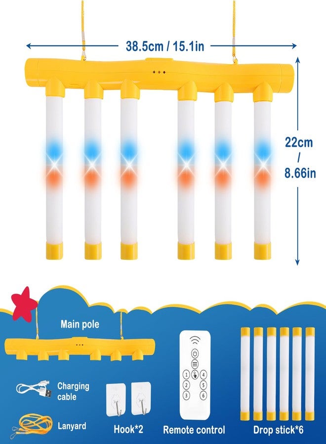 YZN لايف لعبة YZNlife Reflex Drop Sticks، لعبة تدريب سرعة رد الفعل باستخدام عصي مضيئة، لعبة عصي التقاط مطورة مع جهاز تحكم عن بعد بثلاث سرعات قابلة للتعديل - Image 2