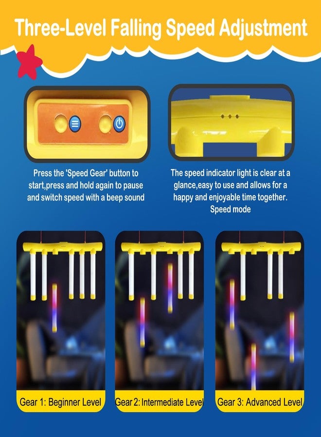 YZN لايف لعبة YZNlife Reflex Drop Sticks، لعبة تدريب سرعة رد الفعل باستخدام عصي مضيئة، لعبة عصي التقاط مطورة مع جهاز تحكم عن بعد بثلاث سرعات قابلة للتعديل - Image 5